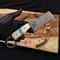 Handmade Camel Bone Damascus Bowie Knife For Hunting Survival 5