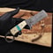 Handmade Camel Bone Damascus Bowie Knife For Hunting Survival 5