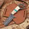 Handmade Camel Bone Damascus Bowie Knife For Hunting Survival 7