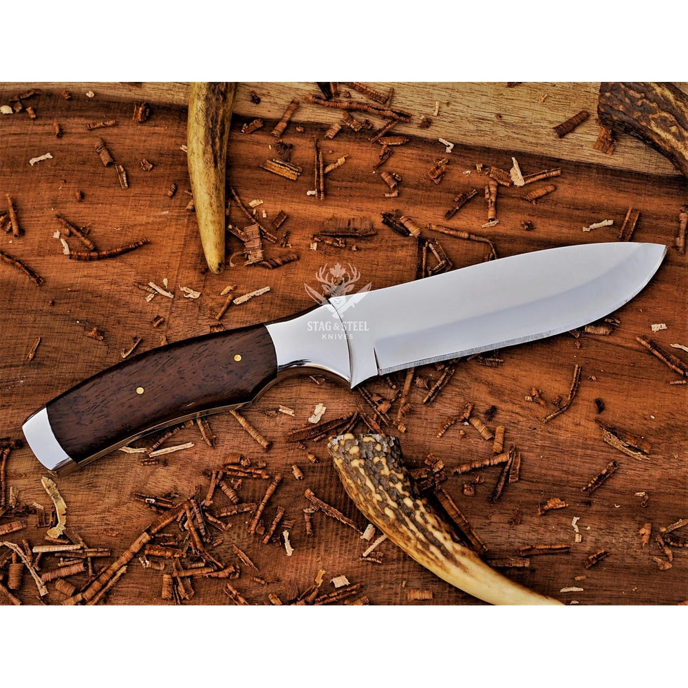 Handmade D2 Steel Survival Knife With Natural Antler Handle 2
