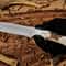 Handmade D2 Steel Survival Knife With Natural Antler Handle 0