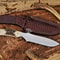 Handmade D2 Steel Survival Knife With Natural Antler Handle 7
