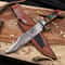 Copper Damascus Bowie Knife With Elegant Resin Ergonomic Grip 1