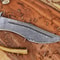 Full Tang Damascus Hunting Knife Stainless Steel Outdoor Bowie Blade 3