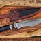 Full Tang Damascus Hunting Knife Stainless Steel Outdoor Bowie Blade 0