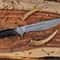 Full Tang Damascus Bowie Knife With Leather Sheath Gift Knife 2