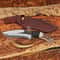 Handmade D2 Hunting Blade With Exotic MultiMaterial Handle 0