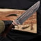 Copper Damascus Bowie Knife With Carbon Fiber Resin Handle Handmade Hunting Blade Wedding GIFT 3