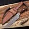 Copper Damascus Bowie Knife With Carbon Fiber Resin Handle Handmade Hunting Blade Wedding GIFT 0