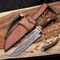 Copper Damascus Bowie Knife With Carbon Fiber Resin Handle Handmade Hunting Blade Wedding GIFT 0