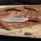Handmade Copper Damascus Bowie Knife Striking Turquoise Resin Masterpiece 0