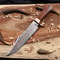 Handmade Copper Damascus Bowie Knife Striking Turquoise Resin Masterpiece 1