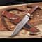 Handmade Copper Damascus Bowie Knife Striking Turquoise Resin Masterpiece 4