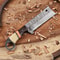 Damascus Steel Cowboy Knife 4 Inch Bull Cutter With Western Pancake Sheath 6