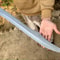 Fixed Blade Knife With Leather Sheath Custom Wood Handle Collector Knife 1