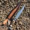 Handmade High Carbon Steel Bowie Knife 18 With 12 Blade Leather Sheath 2