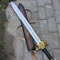 Handcrafted Fantasy Sword High Carbon Steel With Rosewood Handle Leather Wrapped Grip 0