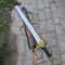 Handcrafted Fantasy Sword High Carbon Steel With Rosewood Handle Leather Wrapped Grip 1