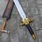 Handcrafted Fantasy Sword High Carbon Steel With Rosewood Handle Leather Wrapped Grip 2