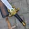 Handcrafted Fantasy Sword High Carbon Steel With Rosewood Handle Leather Wrapped Grip 4