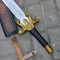 Handcrafted Fantasy Sword High Carbon Steel With Rosewood Handle Leather Wrapped Grip 4