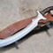 Handcrafted Khopesh Sword High Carbon Steel With Rosewood Grip Leather Sheath 1