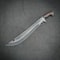Handcrafted High Carbon Steel Machete With Rosewood Grip Silver Pin Accents 0