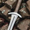 Premium Handmade Medieval Short Sword With Rosewood Handle Leather Sheath 4