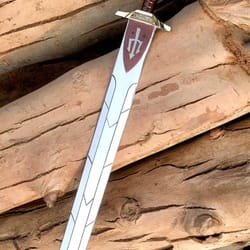 34 inch handcrafted high carbon steel sword with rosewood grip & brass detailing