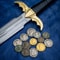 Premium Medieval Spartan Dagger With Leather Scabbard Brass Detailing 3