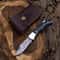 Handmade Damascus Folding Knife With Rosewood Handle Back Lock Mechanism 1