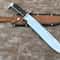 Handmade High Carbon Steel Bowie Knife With Antler Handle Forged Blade 1