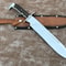 Handmade High Carbon Steel Bowie Knife With Antler Handle Forged Blade 1