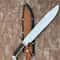 Handmade High Carbon Steel Bowie Knife With Antler Handle Forged Blade 0