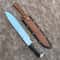 Handmade High Carbon Steel Bowie Knife With Antler Handle Forged Blade 4