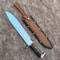 Handmade High Carbon Steel Bowie Knife With Antler Handle Forged Blade 5
