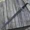 Handmade Damascus Viking Long Sword With Leather Grip Fantasy Display Blade 1