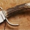 Handcrafted Bowie Knife With Stag Antler Handle Leather Sheath 3