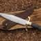Handmade Bowie Knife With Leather Sheath Custom Fixed Blade Hunting Knife Brass Guard Gift 3