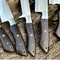Handcrafted 5 Piece Carbon Steel Kitchen Knife Set With Leather Roll Bag 1