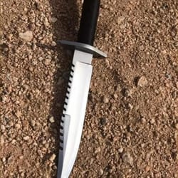 d2 steel fixed blade knife inspired by iconic survival knife design