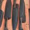 Carbon Steel Fixed Blade Knife Set With Individual Leather Sheaths 6