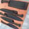Carbon Steel Fixed Blade Knife Set With Individual Leather Sheaths 7