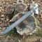 Handcrafted Damascus Steel Long Sword Decorative Medieval Style Display Piece 4