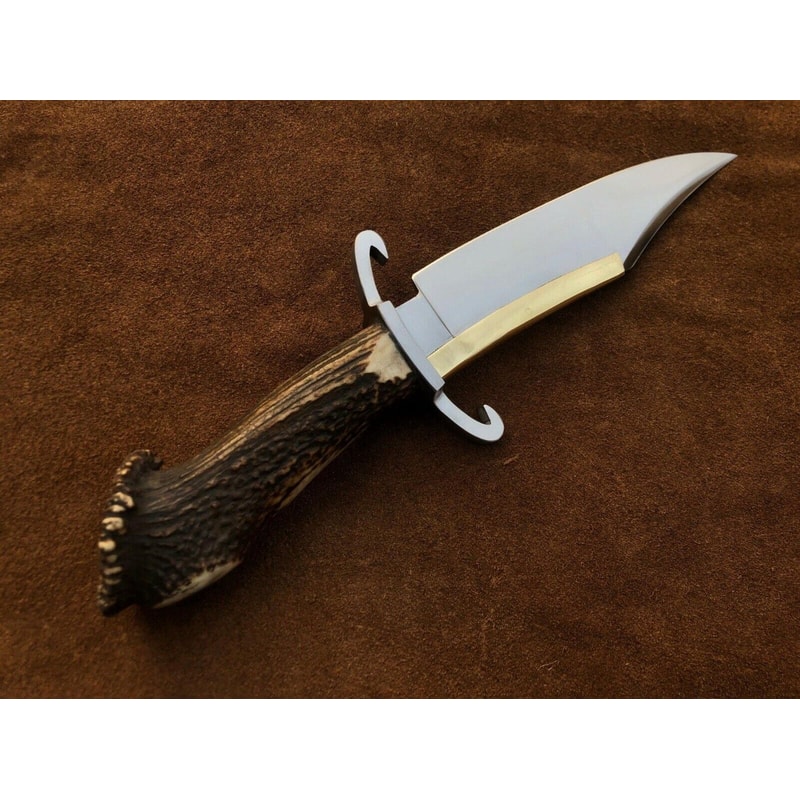 Handcrafted Bowie Hunting Knife Antler Handle Outdoor Camping Gift 3