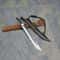 Handmade Scimitar Style Machete Sword With Leather Sheath Medieval Collector Gift 0