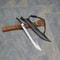 Handmade Scimitar Style Machete Sword With Leather Sheath Medieval Collector Gift 0