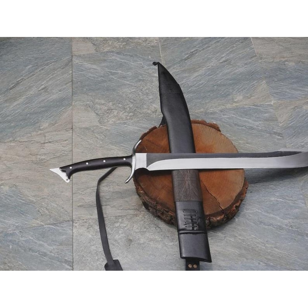 Handmade Scimitar Style Machete Sword With Leather Sheath Medieval Collector Gift 6