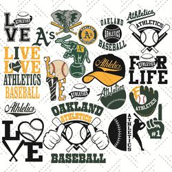 oakland athletics logo bundle svg, oakland athletics logo, oakland athletics svg