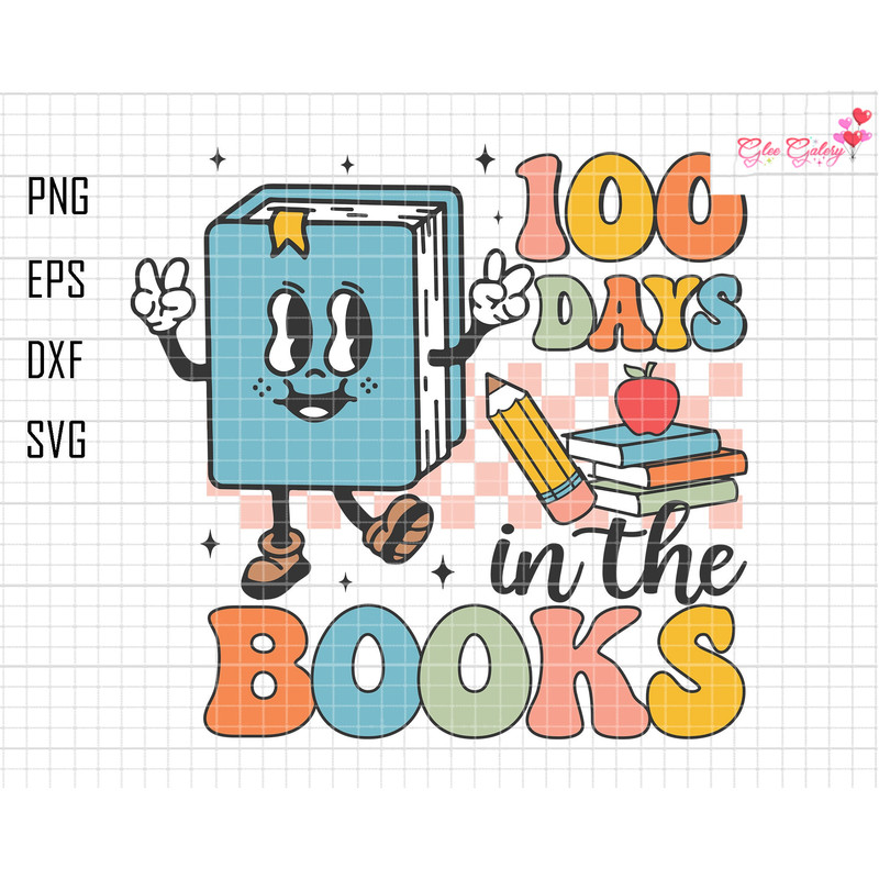 100 Days In The Books Svg, 100th Day Of School Svg, Back to School Svg, Stanley Tumbler Belt Bag, Teacher Era Svg, Happy 100 Days Teacher.jpg